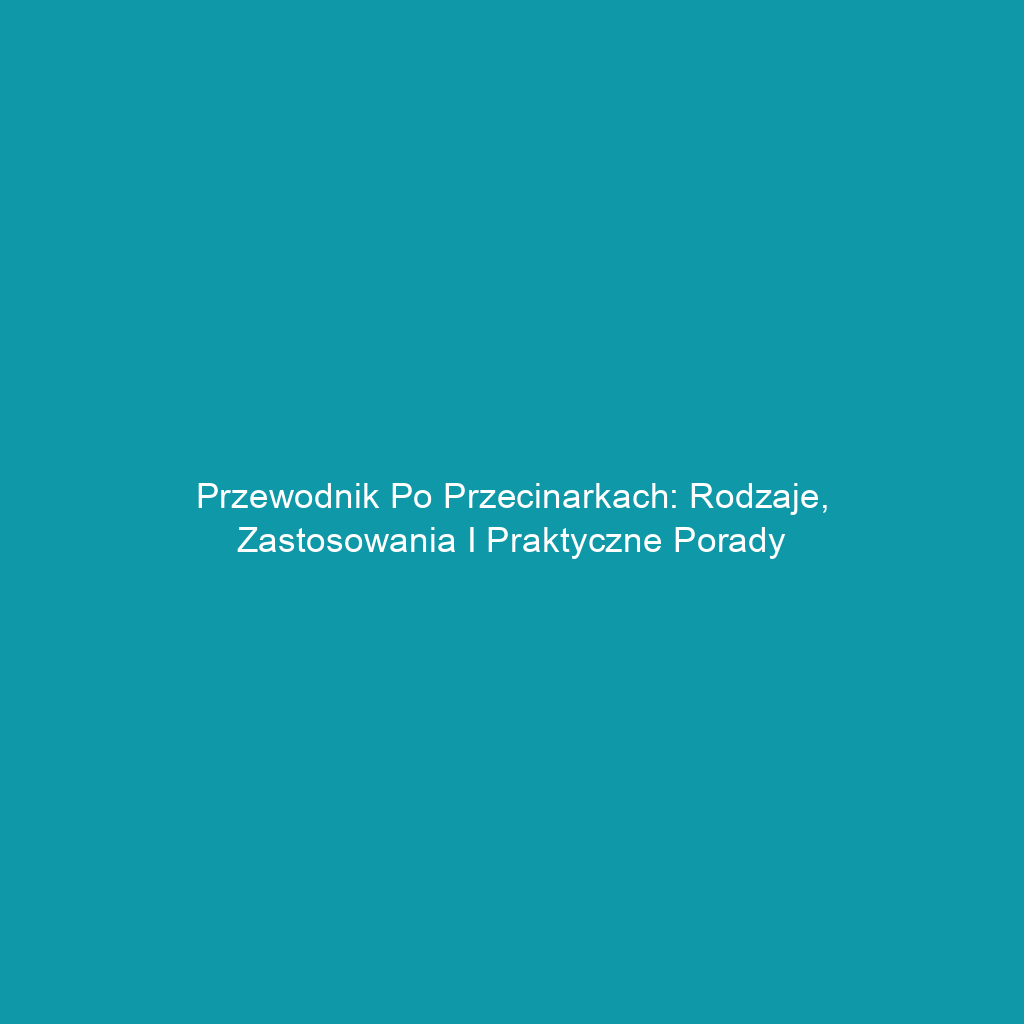 Przewodnik po przecinarkach: Rodzaje, zastosowania i praktyczne porady