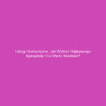 Usługi hydrauliczne: Jak wybrać najlepszego specjalistę i co warto wiedzieć?